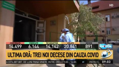 Încă trei persoane au murit din cauza infectării cu coronavirus. Bilanţul deceselor ajunge la 891 de cazuri