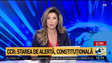 CCR: Starea de alertă este constituțională
