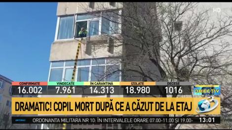 Copil căzut de la etajul 5, găsit decedat &icirc;n fața blocului