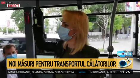 Primarul Capitalei a mers cu autobuzul, cu masca de față: "Avem noi reguli pentru mijloacele de transport în comun"