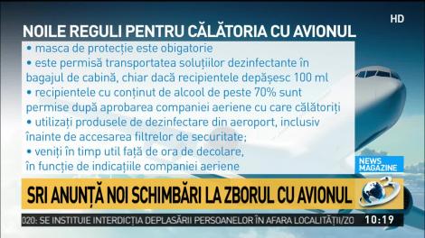 SRI anunță noi schimbări la zborul cu avionul. Care sunt cele mai importante modificări
