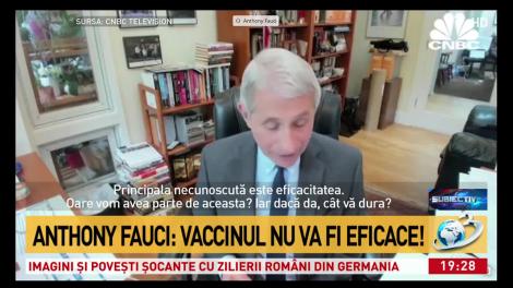 Dr. Anthony Fauci: Vaccinul împotriva COVID-19 nu va fi eficient! Poate agrava infecția