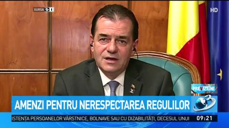 Ludovic Orban: S-au micșorat amenzile, dar vom aplica amenzile!