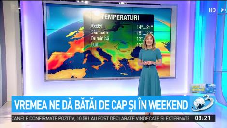 Vremea ne dă bătăi de cap și &icirc;n weekend. Nu scăpăm de ploi, iar temperaturile vor fi scăzute