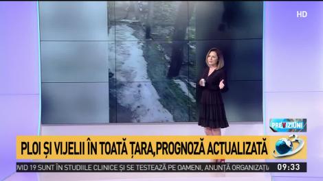 Rom&acirc;nia, lovită de un nou val de aer rece. Ploi și vijelii &icirc;n toată țara