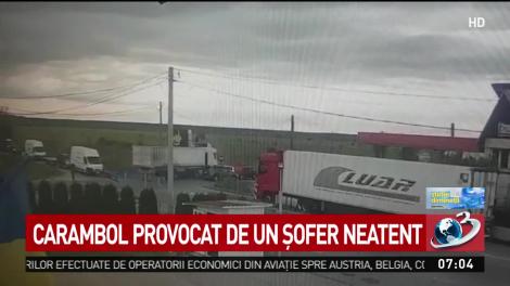 Carambol surprins de camerele de supraveghere