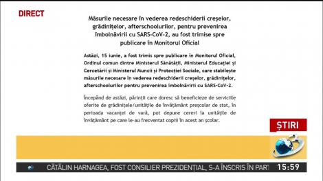 &Icirc;n ce condiții se deschid creșele și grădinițele. Măsurile, publicate &icirc;n Monitorul Oficial