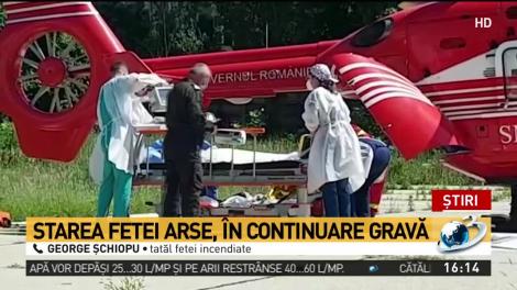Tatăl fetei incendiate nu se grăbeşte să o viziteze la spital