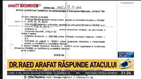 Raed Arafat: E o nouă încercare de discreditare