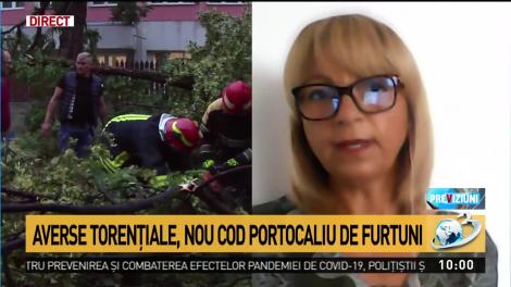 Averse torenţiale, nou cod portocaliu de furtuni