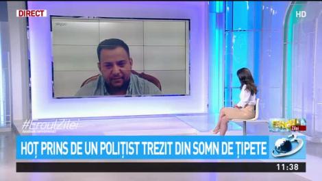 Bogdan Chirițoiu, poliţistul care a prins un hoţ &icirc;n timpul liber: ''Dormeam şi am auzit ţipetele femeii!''