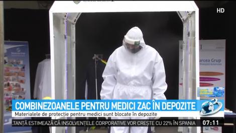 Descoperire revoltătoare! "Medicii cum luptă să salveze??" Sute de mii de combinezoane și măști zac în depozite și nu le folosește nimeni