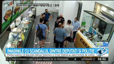 Primele imagini cu scandalul &icirc;ntre deputații PSD și polițiști. Aceștia se incriminează singuri