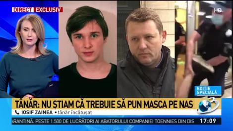 T&acirc;nărul &icirc;ncătuşat la metrou, &icirc;n direct la Antena 3: Am fost abuzat, am m&acirc;na luxată