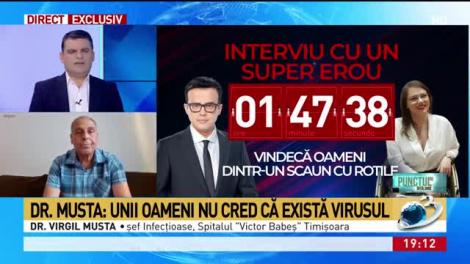 Mesajul medicului Virgil Musta pentru cei care nu cred în coronavirus: Terapia Intensivă este plină, e grav!