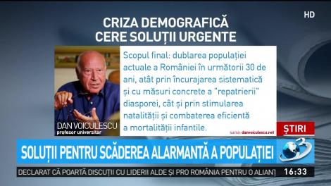 Dan Voiculescu: ''Rezolvarea crizei demografice, obiectiv național!''
