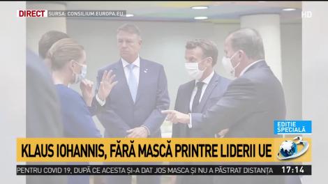 Klaus Iohannis, fără mască printre liderii EU