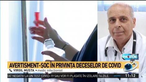 Avertismentul făcut de medicul Virgil Musta: Spitalul Victor Babeş este ocupat &icirc;n proporţie de 95%