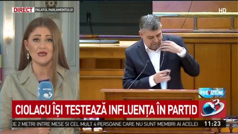 Ciolacu îşi testează influenţa în partid