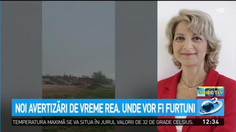 Noi avertizări de vreme rea. Unde vor fi furtuni şi cum va fi &icirc;n weekend