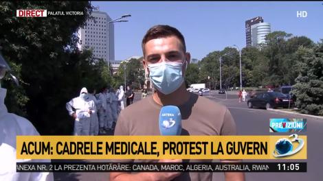 Protest &icirc;n combinezoane, &icirc;n fața Guvernului. Ce nemulțumiri au cadrele medicale
