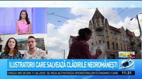 Ilustratorii care salvează clădirile neorom&acirc;neşti