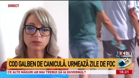 Alina Şerban, despre codul galben de caniculă: La soare, temperaturile vor depăşi 40, poate chiar 45 de grade