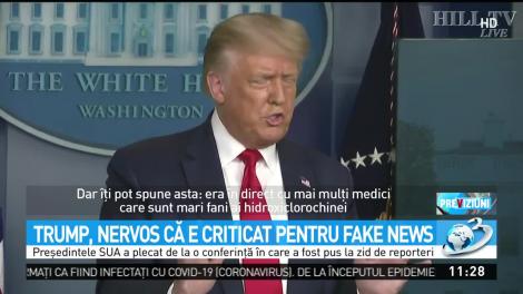 Donald Trump, nervos că e criticat pentru fake news