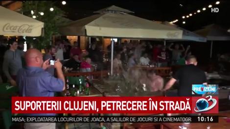 Suporterii clujeni s-au dezlănţuit în stradă şi nu au ţinut cont de reguli