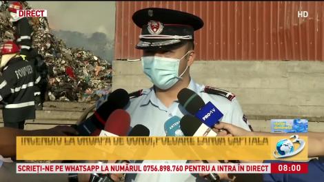 Pompierii au intervenit cu 15 autospeciale pentru stingerea incendiului uriaş din Chitila