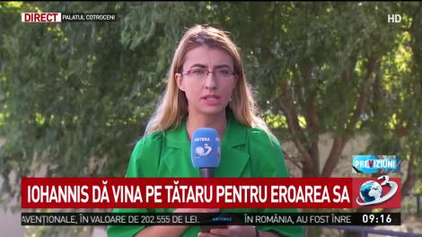 Iohannis dă vina pe Tătaru pentru eroarea sa