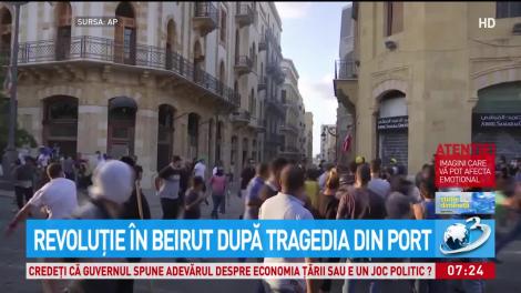 Revoluție &icirc;n Beirut după tragedia din port. Mii de tineri au ieșit &icirc;n stradă ca să ceară &icirc;nlăturarea clasei politice
