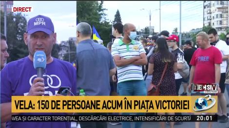 Imagini de la protestul din Piaţa Victoriei. Viorel Cataramă despre coronavirus: Există, dar nu e atât de periculos