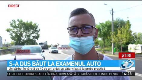Un bărbat din T&acirc;rgovişte s-a dus băut la examenul auto