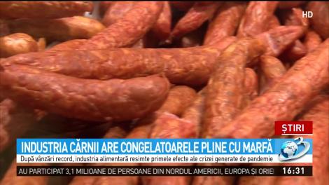 Industria cărnii are congelatoarele pline cu marfă