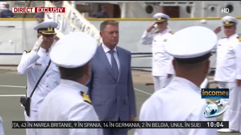 Președintele Klaus Iohannis a ajuns la Ziua Marinei