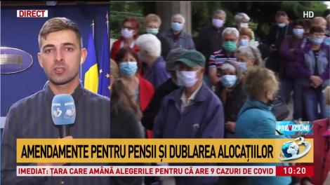 Amendamente pentru pensii şi dublarea alocaţiilor