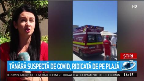 „Nu mai am gust și miros! Sunt pe plajă, la Eforie!” Scene șocante pe litoral. Tânără suspectă de COVID-19, luată cu ambulanța direct de pe plajă- VIDEO