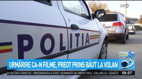 Urmărire ca în filme. Preot, prins băut la volan