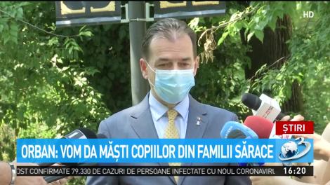 Orban: Vom da măşti copiilor din familii sărace