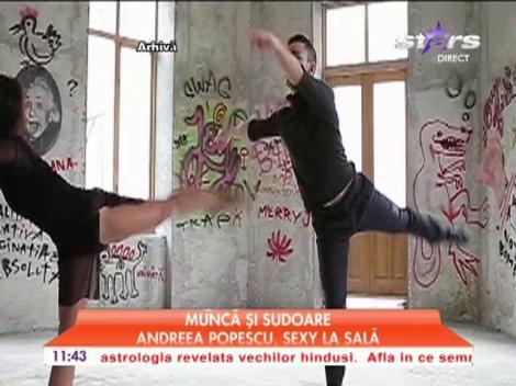 Andreea Popescu, sexy la sală
