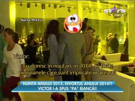 Nunta anului 2013, divortul anului 2014! Bianca si Victor
