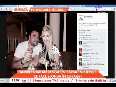 Andreea Bălan lângă un bărbat misterios în Caraibe