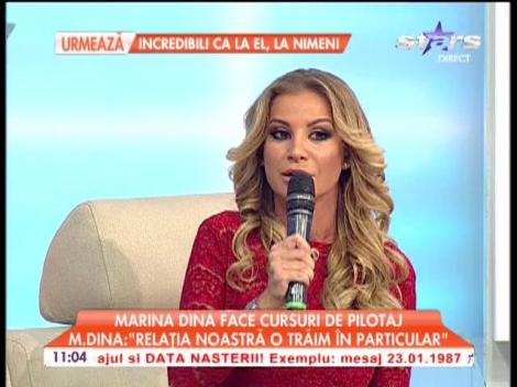 Marina Dina face cursuri de pilotaj