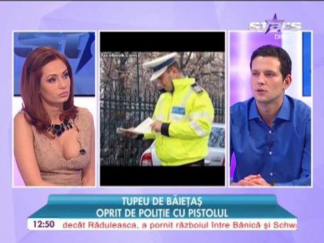 Tupeu de băieţaş oprit de poliţie cu pistolul