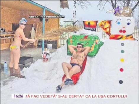 O familie din Prahova a sfidat iarna