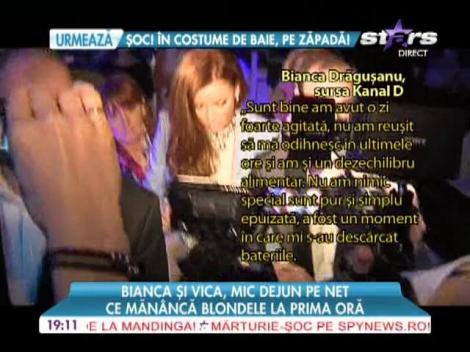 Bianca şi Vica, mic dejun pe internet