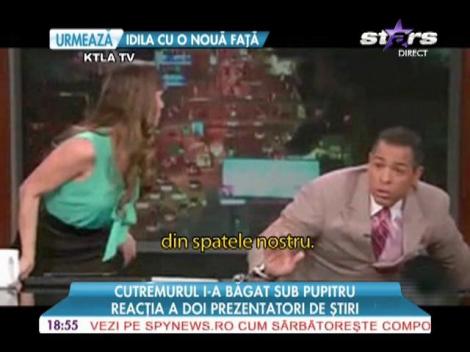 Prezentatori speriați de cutremur