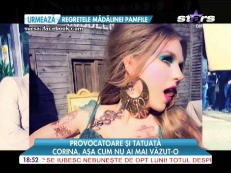 Corina, provocatoare şi tatuată