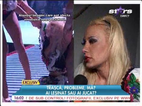 Simona Traşcă a leşinat pe scenă